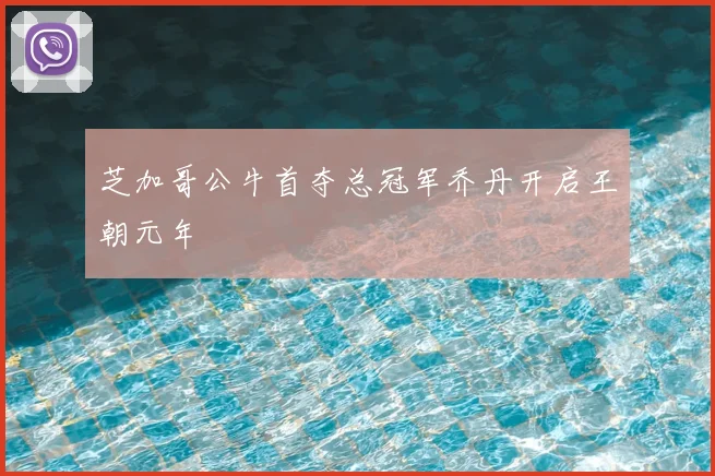 芝加哥公牛首夺总冠军乔丹开启王朝元年